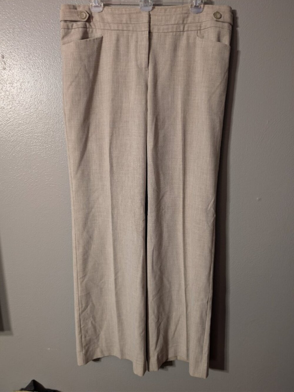 The Limited Collection Cassidy Fit Dress Pants 12L Beige Long Wide Leg Trousers - Picture 2 of 10